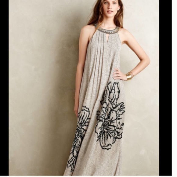 Anthropologie Ranna Gill Maxi Dress Small Petite - Picture 1 of 6